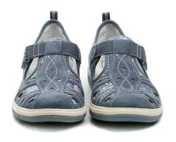 Jana 8-23671-44 denim dámské polobotky šíře H