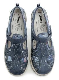 Jana 8-23671-44 denim dámské polobotky šíře H