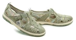 Jana 8-23671-44 zelenkavé dámske poltopánky šírka H