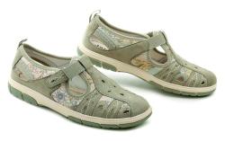 Jana 8-23671-44 zelenkavé dámske poltopánky šírka H