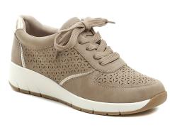 Jana 8-23766-46 béžové dámske poltopánky na kline