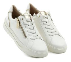 Jana 8-23770-46 biele dámske poltopánky šírka H