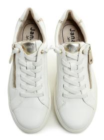 Jana 8-23770-46 biele dámske poltopánky šírka H