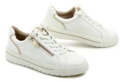 Jana 8-23770-46 biele dámske poltopánky šírka H