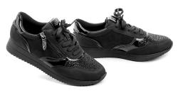 Jana 8-23774-43 černé dámské polobotky šíře H