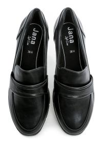 Jana 8-24666-43 černé dámské mokasíny šíře H