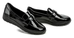 Jana 8-24666-43 čierne dámske poltopánky šírka H