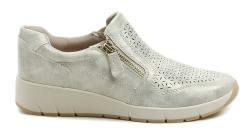 Jana 8-24765-49 zlato béžové dámské polobotky šíře H