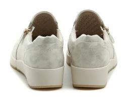 Jana 8-24765-49 zlato béžové dámské polobotky šíře H