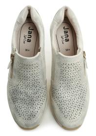 Jana 8-24765-49 zlato béžové dámské polobotky šíře H