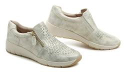 Jana 8-24765-49 zlato béžové dámské polobotky šíře H