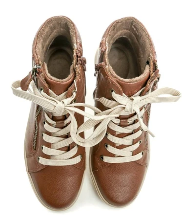 Jana 8-25269-43 cognac dámské zimní boty šíře H