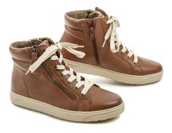 Jana 8-25269-43 cognac dámske zimné topánky šírka H