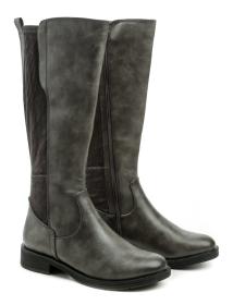 Jana 8-25560-29 grafit dámské kozačky šíře H