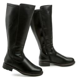 Jana 8-25563-43 černé dámské kozačky šíře H