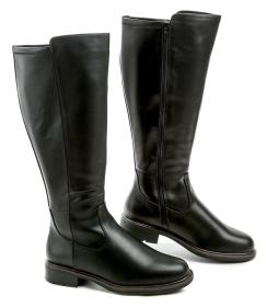 Jana 8-25563-43 černé dámské kozačky šíře H