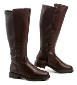 Jana 8-25563-43 hnědé dámské kozačky šíře H