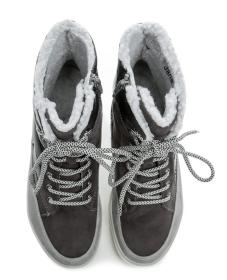 Jana 8-26266-41 čierne dámske zimné topánky šírka H