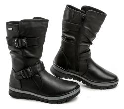 Jana 8-26469-29 černé dámské zimní boty šíře H