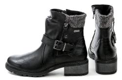 Jana 8-26488-45 černé dámské zimní boty šíře H