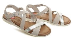 Jana 8-28115-28 sivé nadmerné dámske sandále