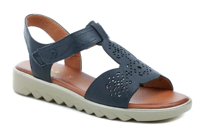 Jana 8-28262-44 navy dámské sandály šíře H