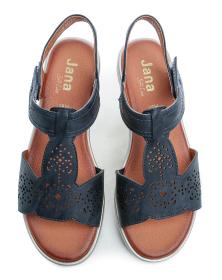 Jana 8-28262-44 navy dámské sandály šíře H