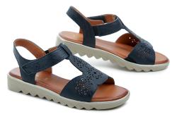 Jana 8-28262-44 navy dámské sandály šíře H