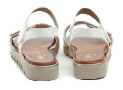 Jana 8-28265-42 bielo zlaté dámske sandále šírka H