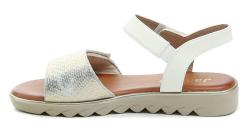 Jana 8-28265-42 bielo zlaté dámske sandále šírka H