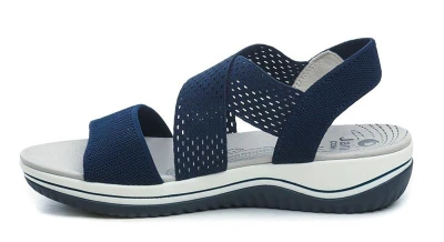 Jana 8-28768-42 navy dámské sandály šíře H