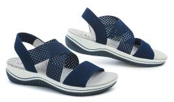 Jana 8-28768-42 navy dámské sandály šíře H