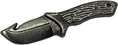 Joker Skinning Knife Satin Old Silver pin do klopy