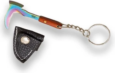 Joker Scythe Axe Damascus Imitation Rainbow 62 mm přívěsek na klíče