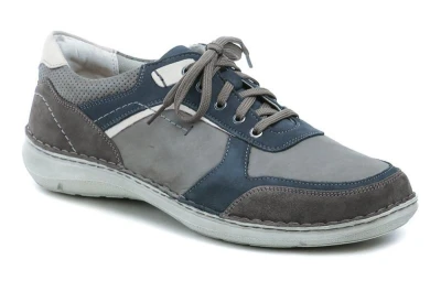 Josef Seibel 44910 šedé pánské nadměrné polobotky Josef Seibel 44910 šedé pánské nadměrné polobotky