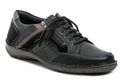 Josef Seibel 44987 černé pánské nadměrné polobotky šíře K Josef Seibel 44987 černé pánské nadměrné polobotky šíře K