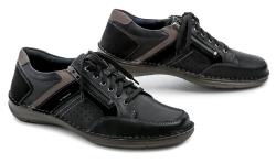 Josef Seibel 44987 čierne pánske nadmerné poltopánky šírka K