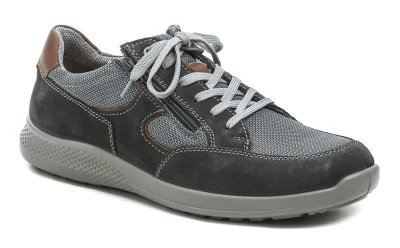 Josef Seibel Comfortabel 640349-09 šedé pánské nadměrné polobotky šíře K Josef Seibel Comfortabel 640349-09 šedé pánské nadměrné polobotky šíře K