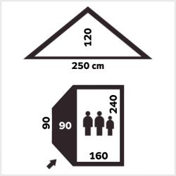 Jurek MIDI 2.5 XL turistický stan + zľava 600,- na príslušenstvo