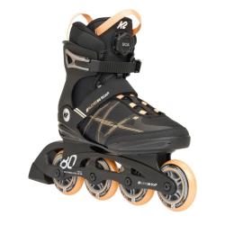K2 Alexis 80 Boa (2024) černo/oranžové dámské inline brusle POUZE US 8,5 / UK 6 / EU 39,5 (VÝPRODEJ)