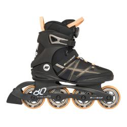 K2 Alexis 80 Boa (2024) černo/oranžové dámské inline brusle POUZE US 8,5 / UK 6 / EU 39,5 (VÝPRODEJ)