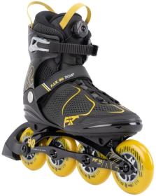 K2 F.I.T. 90 BOA černé/žluté pánské inline brusle + sleva 200,- na příslušenství