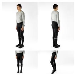 Force MAZE černé cyklokalhoty do pasu s vložkou