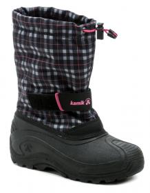 Kamik FINLEY black pink dětské zimní sněhule
