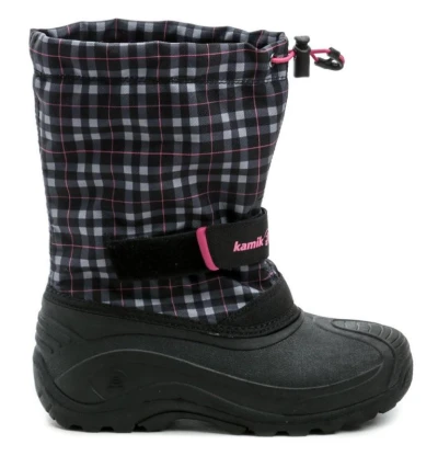 Kamik FINLEY black pink dětské zimní sněhule
