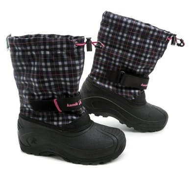 Kamik FINLEY black pink dětské zimní sněhule