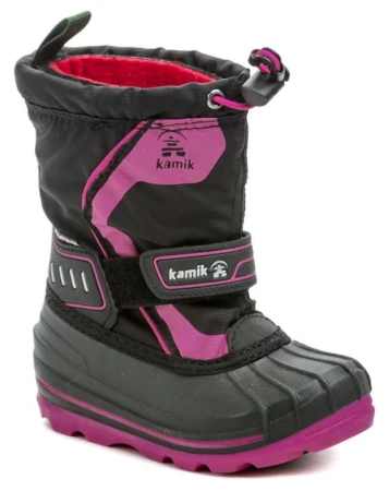 Kamik Snowcoast4 black magenta dětské zimní sněhule Kamik Snowcoast4 black magenta dětské zimní sněhule