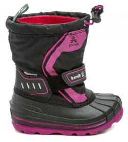 Kamik Snowcoast4 black magenta dětské zimní sněhule