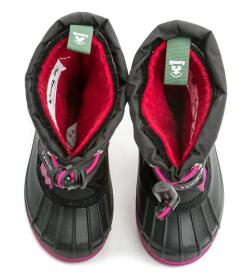 Kamik Snowcoast4 black magenta detské zimné snehule