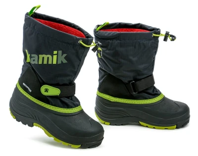 Kamik Waterbug5 černo-zelené dětské zimní sněhule